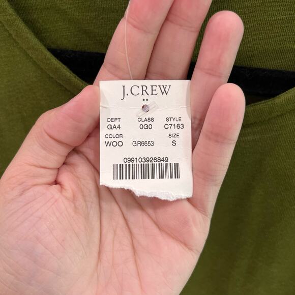 NWT J. Crew Factory Women's Green Stretch Sleeveless Drapey Dress Size S - Picture 3 of 6